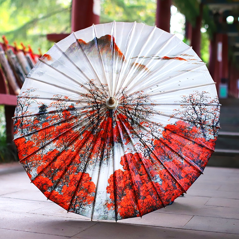 上海【山水】彩印油纸伞