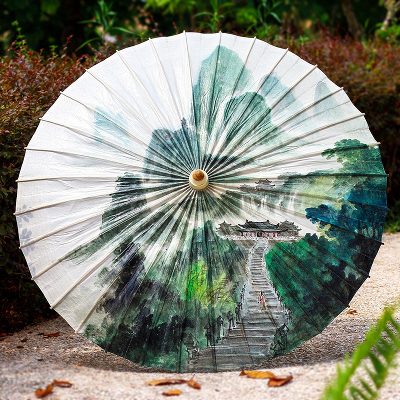 水墨手绘油纸伞