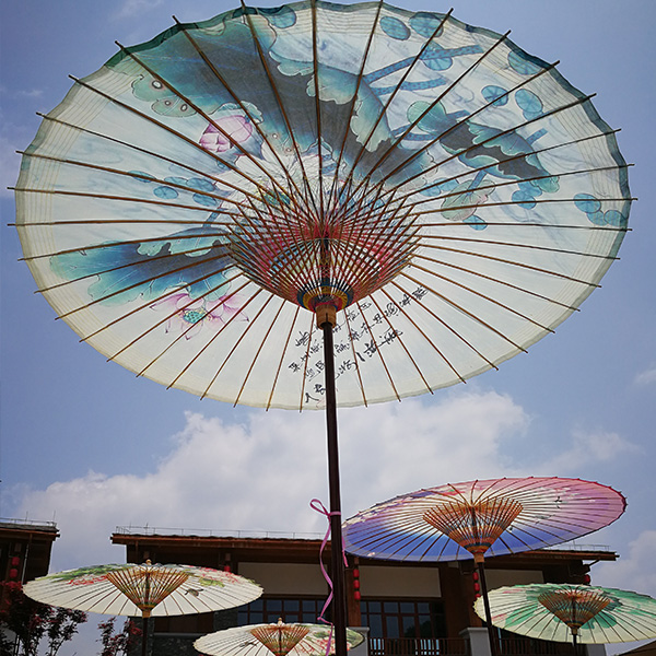上海户外庭院油纸伞