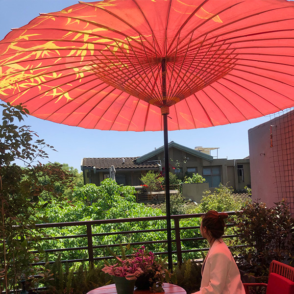上海户外庭院油纸伞定制